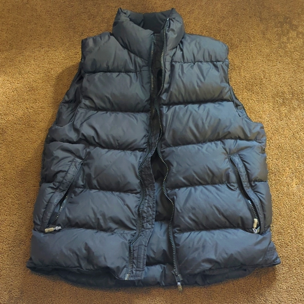 Black down puffer vest